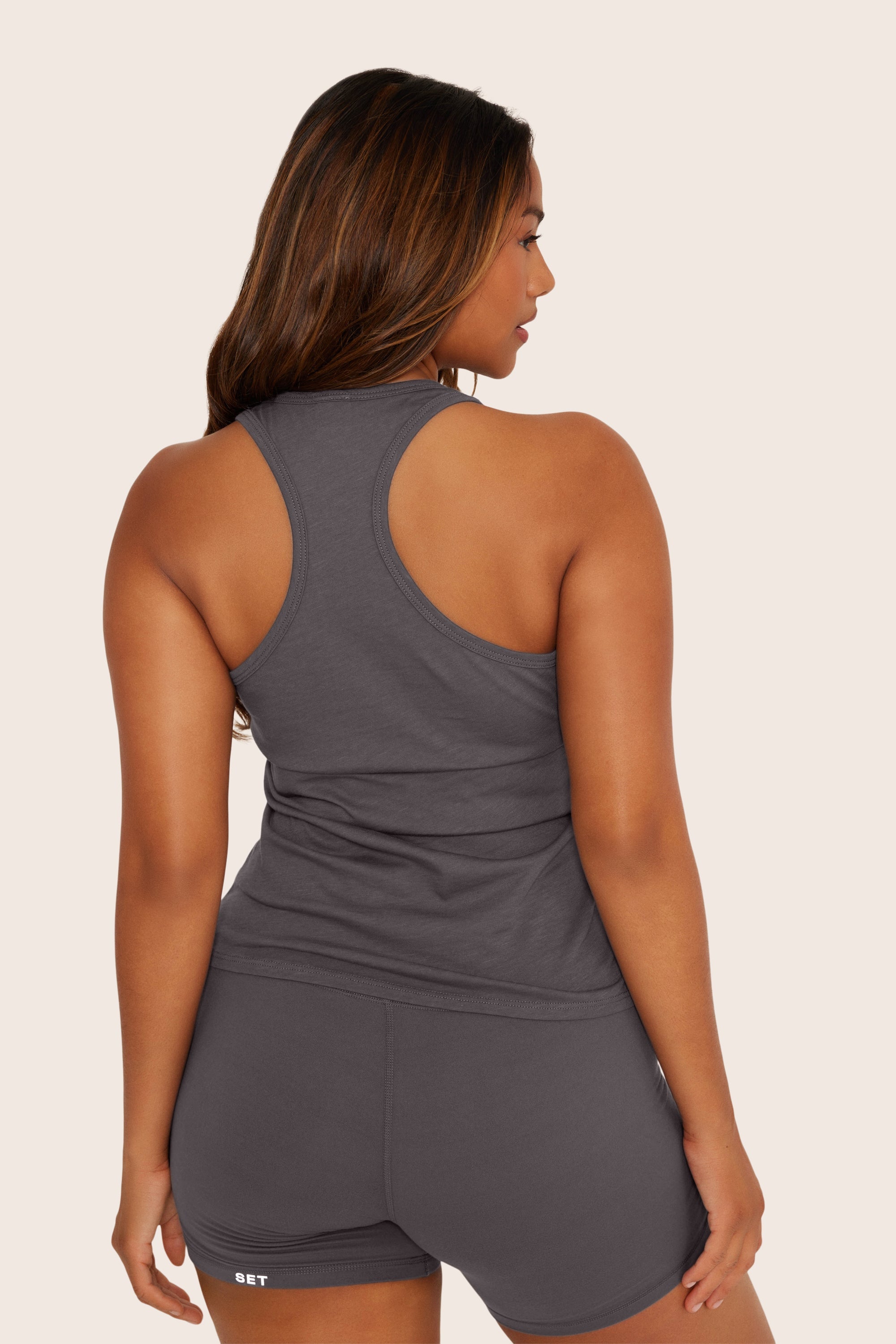 Klassisches Daily Racer Tanktop aus Baumwolle – Graphit