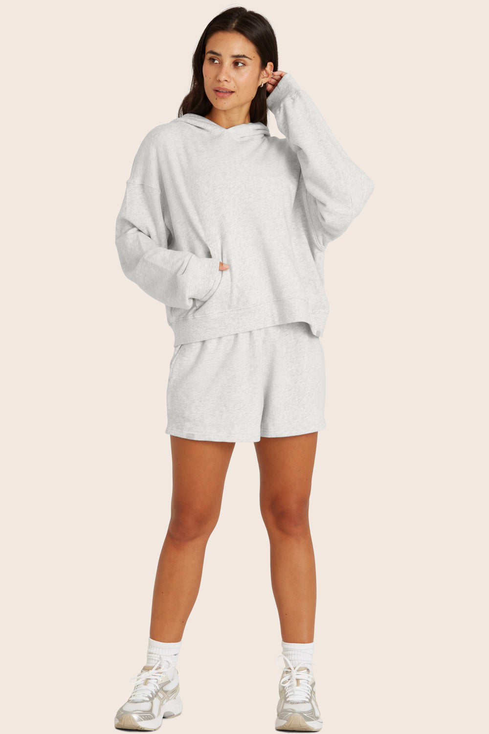 Klassische Vintage-Sweatshorts – Heather Grey
