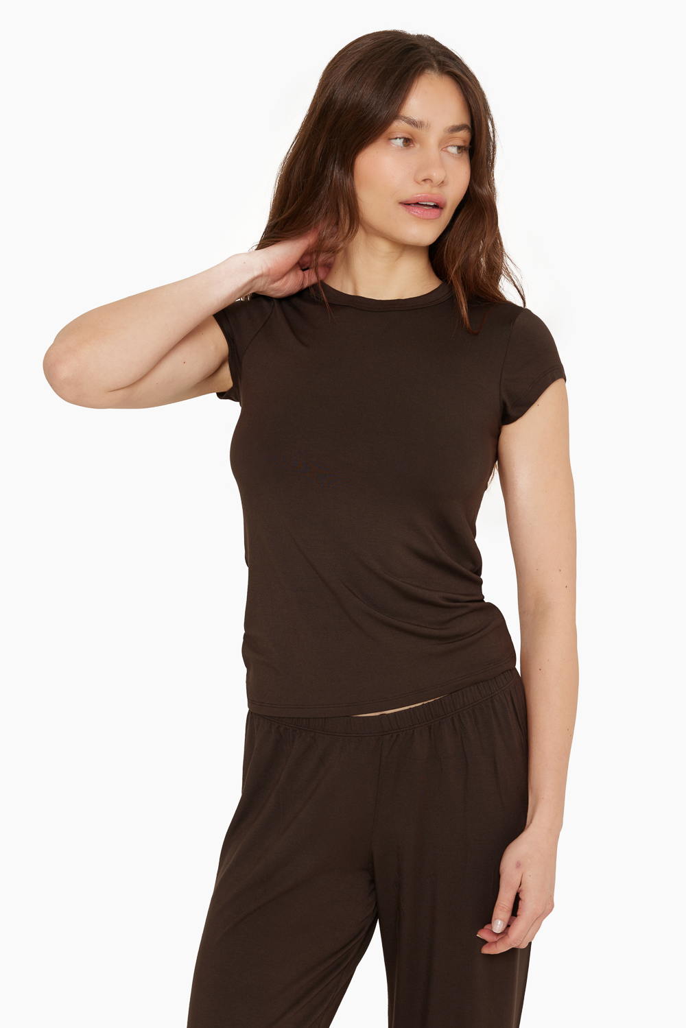 Sleep Jersey Girlfriend T-Shirt – Espresso