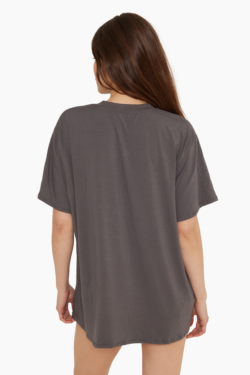 Sleep Jersey Übergroßes Boyfriend-Schlaf-T-Shirt – Graphit